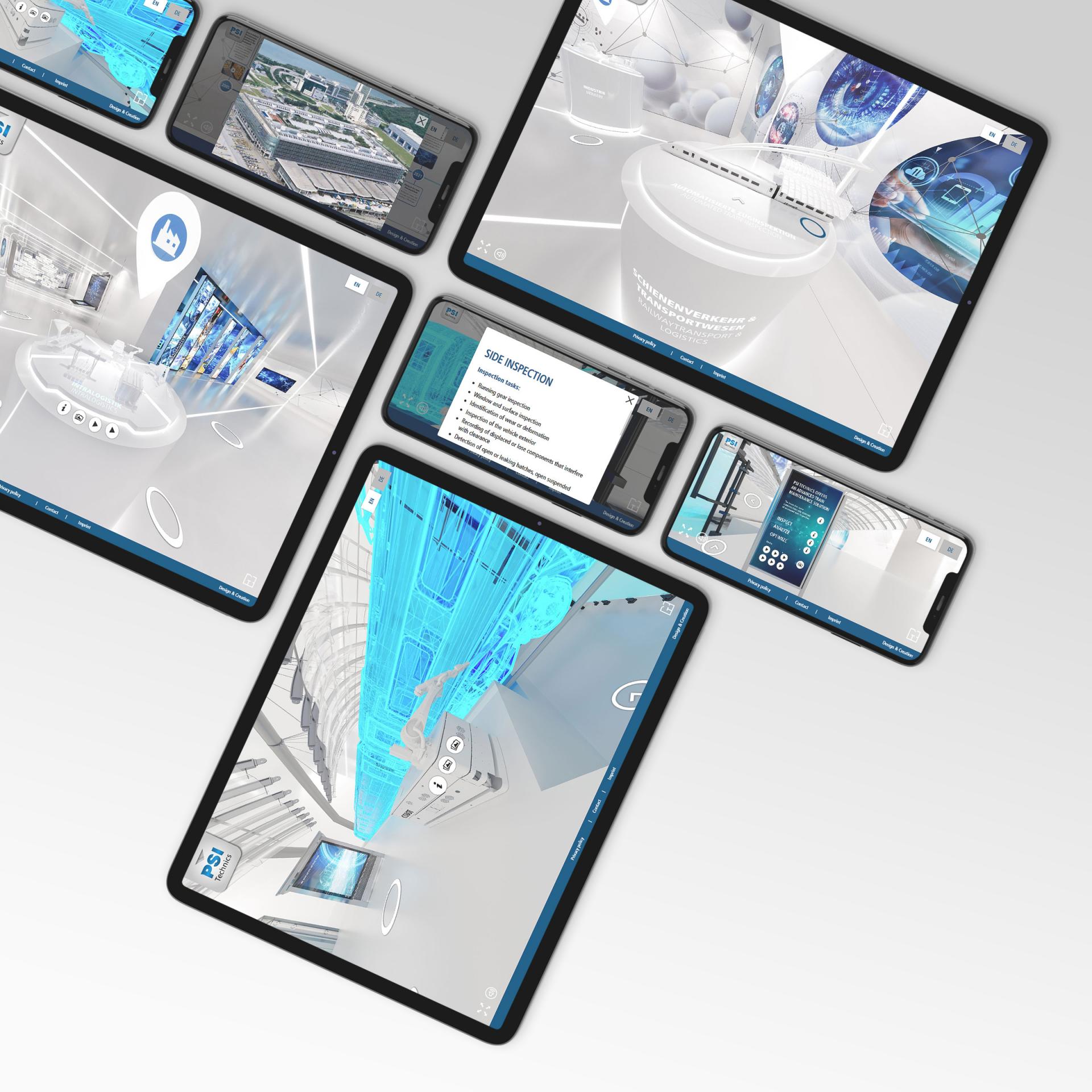 virtual 3D showroom as web application for different devices